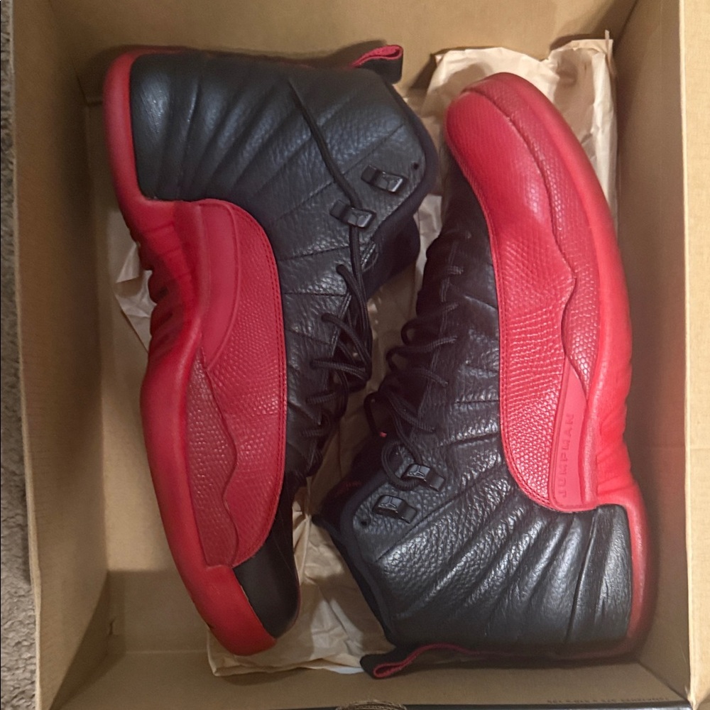 Jordan Retro 12 Sneakers Black and Red